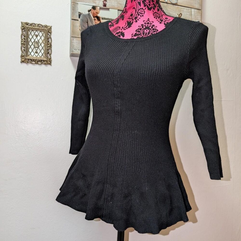 Catherine-malandrino Black ruffle hem Shirt